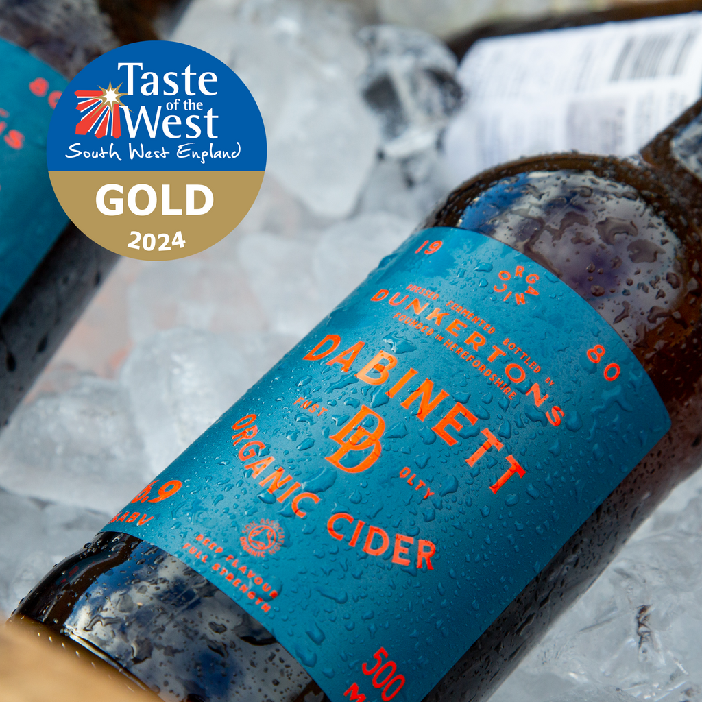Tate of the West Awards 2024 - Gold for Dunkertons Organic Dabinett Cider
