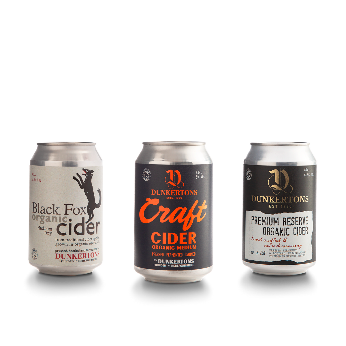 Canned Organic Cider Dunkertons Cider